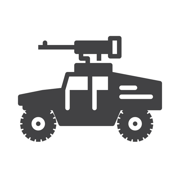 gun machine mounted icon in Military & war category - Vector, Image