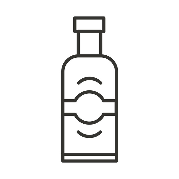 Absolute Wodkaflaschen-Ikone im Outline-Stil - Vektor, Bild