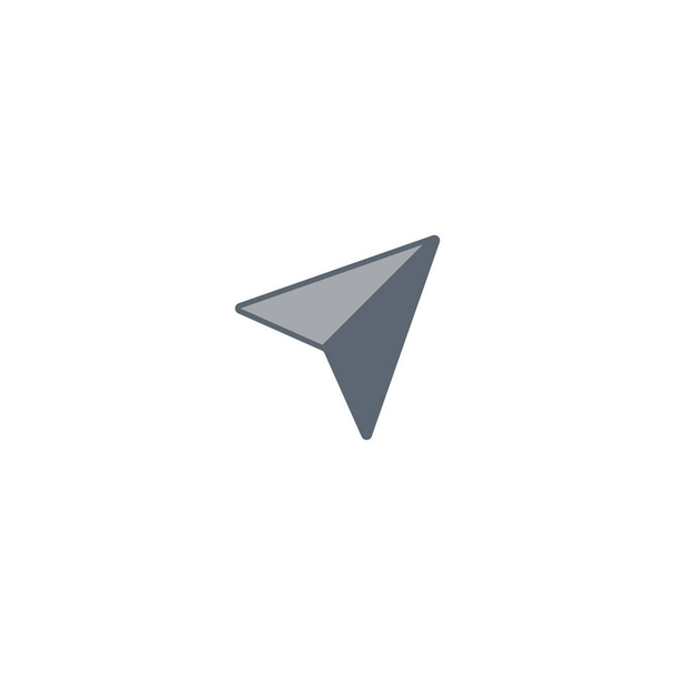 Icono de clic del puntero del triángulo Aislado sobre fondo blanco. Hacer clic en Cursor, Esperando iconos de carga. Botón de interfaz de ordenador. - Vector, imagen