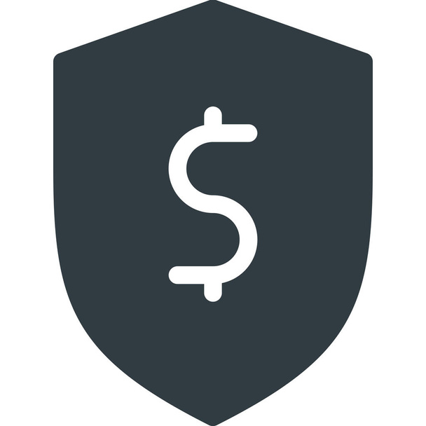 finance financial insurance icon in Solid style - Vektor, kép