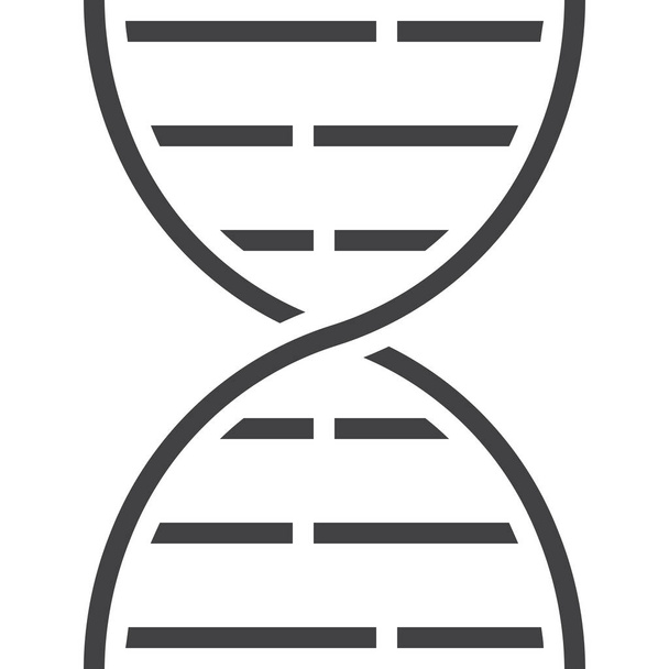 生物学DNA遺伝学のアイコンをアウトラインスタイルで - ベクター画像