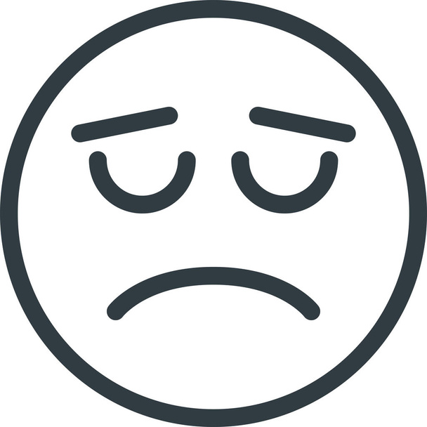 emoji emote icône émoticône dans le style Outline - Vecteur, image