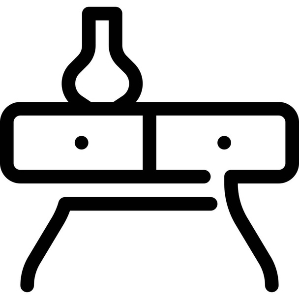 icône de table de meubles de console dans le style de contour - Vecteur, image