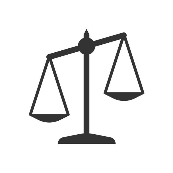 ikona měřítka knihovny práva v jednolitém stylu - Vektor, obrázek