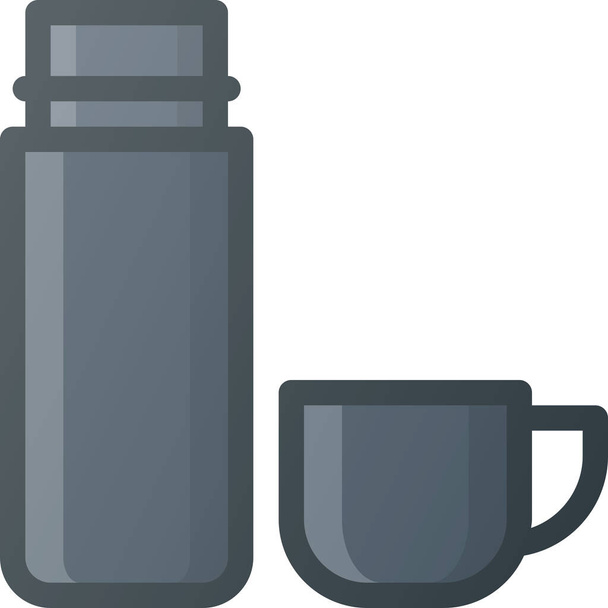káva hodový čaj ikona ve vyplněném obrysu stylu - Vektor, obrázek