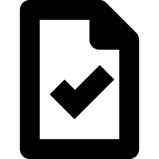 ícone de documento de verificação de ação no estilo de esboço - Vetor, Imagem