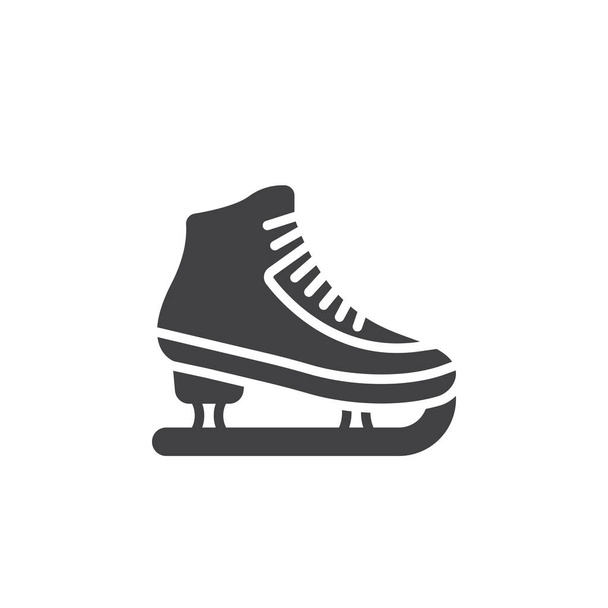 Eiskunstlauf-Ikone im soliden Stil - Vektor, Bild