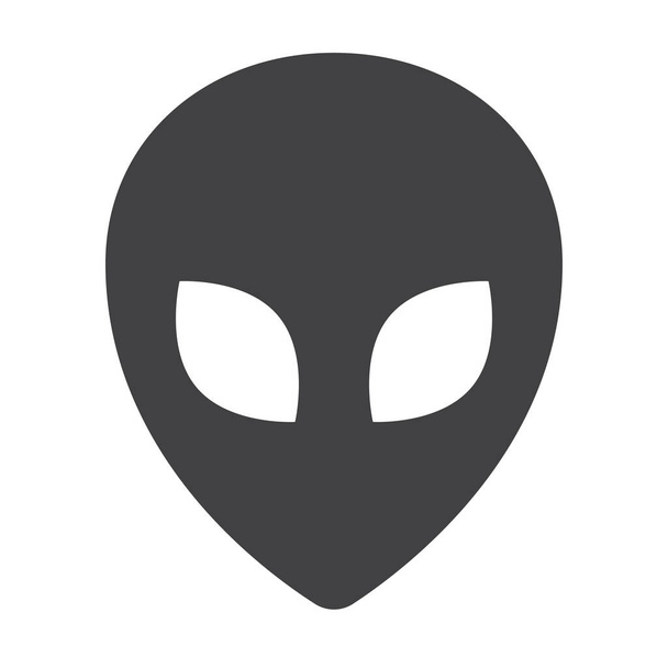 alien face head icon - Vector, afbeelding