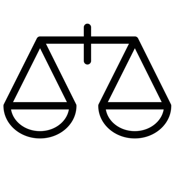 ikona prawa adwokackiego w zarysie - Wektor, obraz