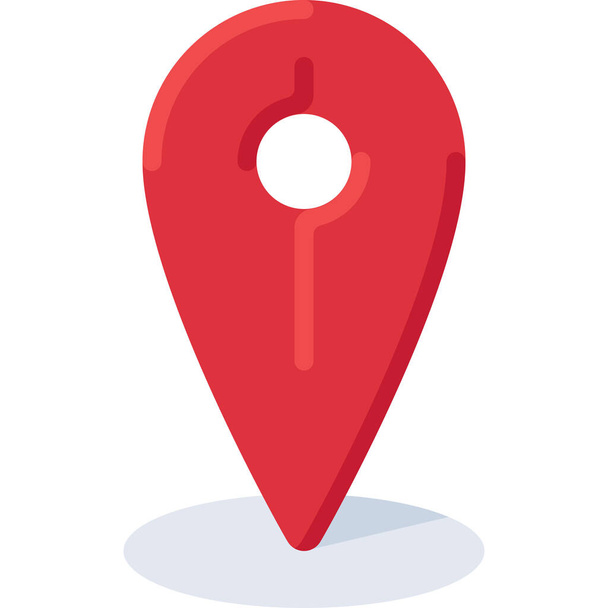 destination location map icon in Flat style - Vektor, Bild