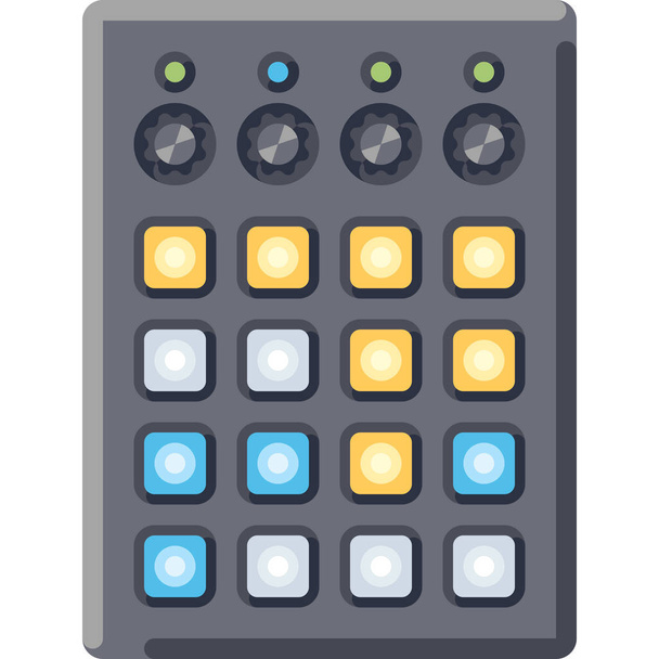 instrument launchpad media icon in Flat style - Vector, Imagen