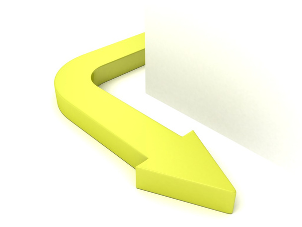 Yellow concept arrow - Foto, imagen