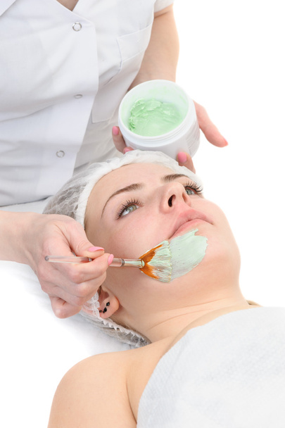Beauty salon, facial mask applying - Photo, Image