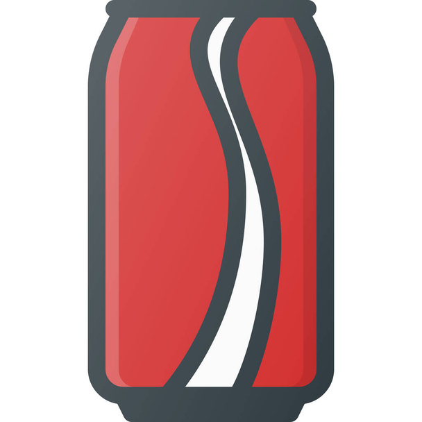 Cola-Ikone in ausgefülltem Outline-Stil - Vektor, Bild