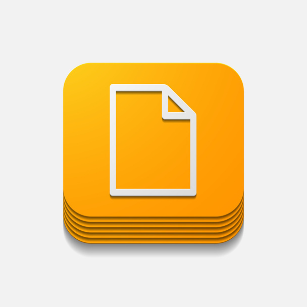 square button: paper - Vecteur, image
