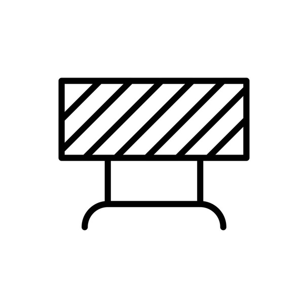 ikona uzávěru konstrukce bariéry ve stylu osnovy - Vektor, obrázek