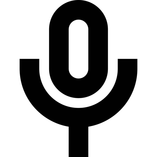 Outline biçiminde ses iletisi mikrofon simgesi - Vektör, Görsel