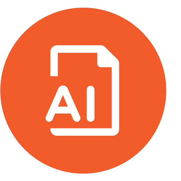 Adobe ai Illustrator Ikone im soliden Stil - Vektor, Bild