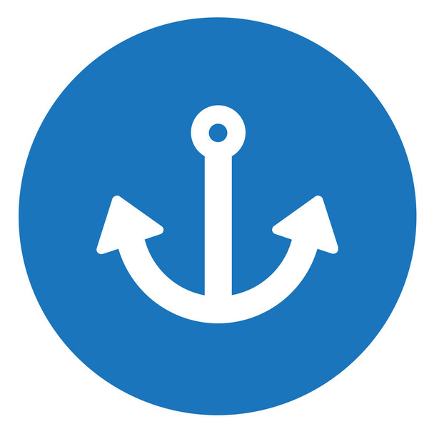 anchor boat marina icon in Solid style - Vector, Image
