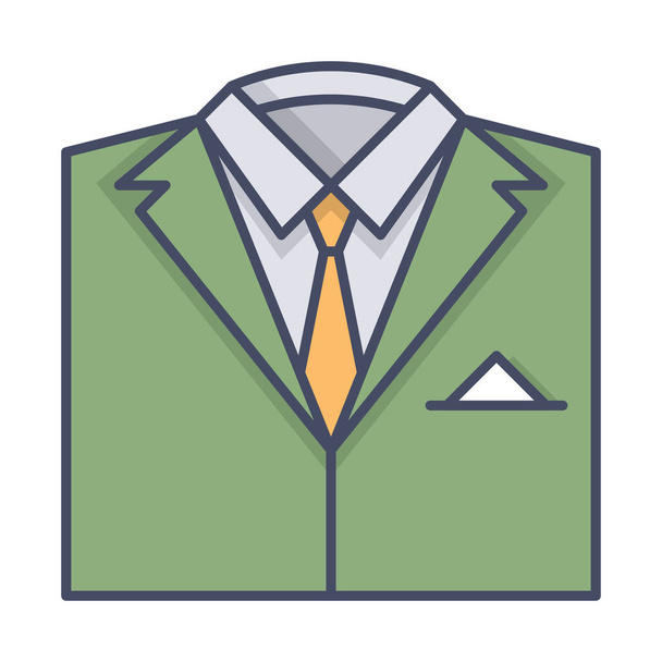 ícone de homem de moda de negócios em estilo de esboço preenchido - Vetor, Imagem
