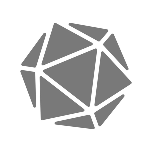 abstract crystal education icon in Solid style - Vetor, Imagem