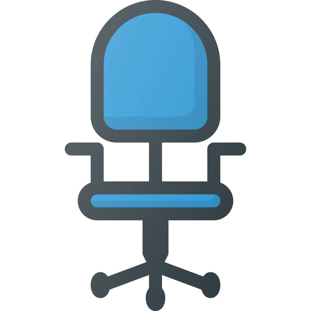 chair furniture office icon in Filled outline style - Vector, Image