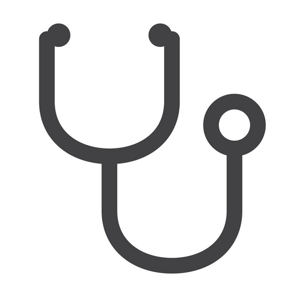 diagnostic médecin stéthoscope icône - Vecteur, image