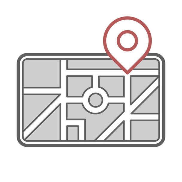 ikona značky mapy umístění ve stylu osnovy - Vektor, obrázek