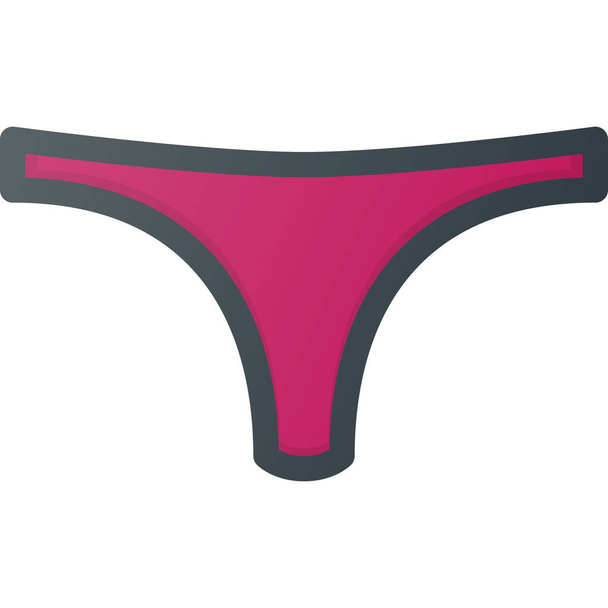 bikini cloth tanga icon in Filled outline style - Vector, Image
