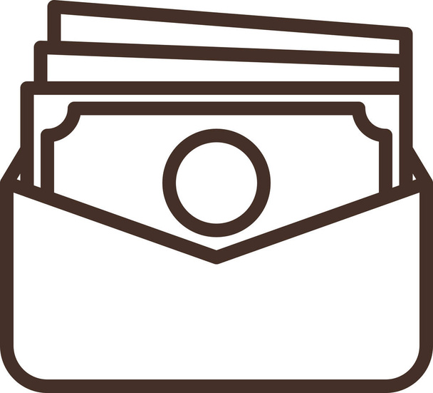 banconota bonus icona in contanti in stile Outline - Vettoriali, immagini