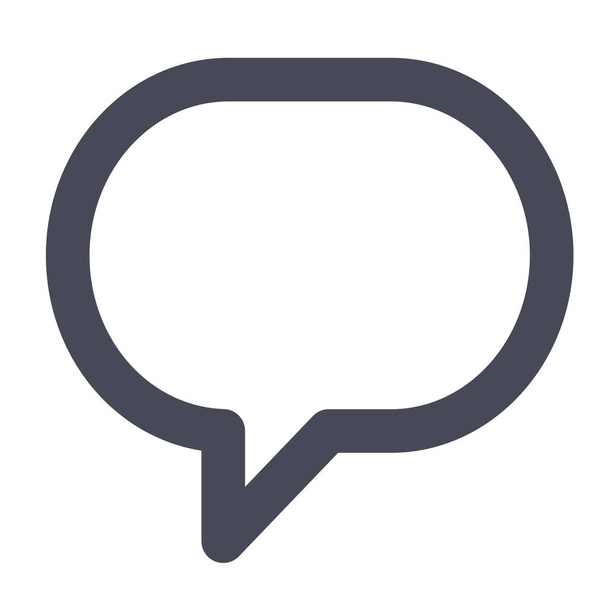 comentario burbuja icono de chat en estilo sólido - Vector, imagen