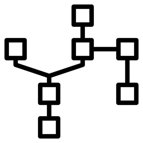 ikona blokového diagramu ve stylu osnovy - Vektor, obrázek