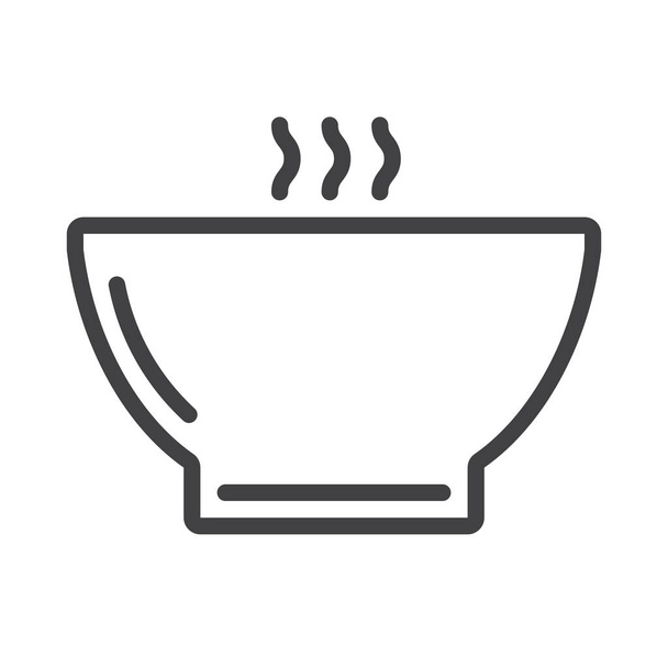 Горячая икона миски в категории "Еда и напитки" - Вектор,изображение