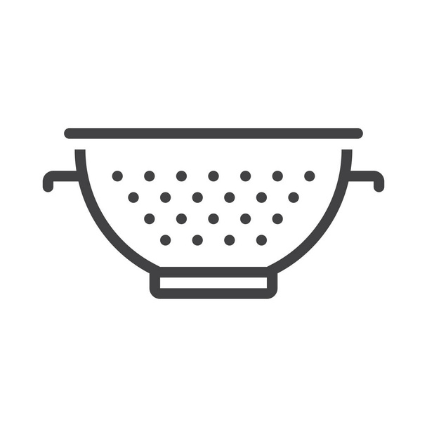 Colander żywności makaron ikona w kategorii Żywności i napojów - Wektor, obraz