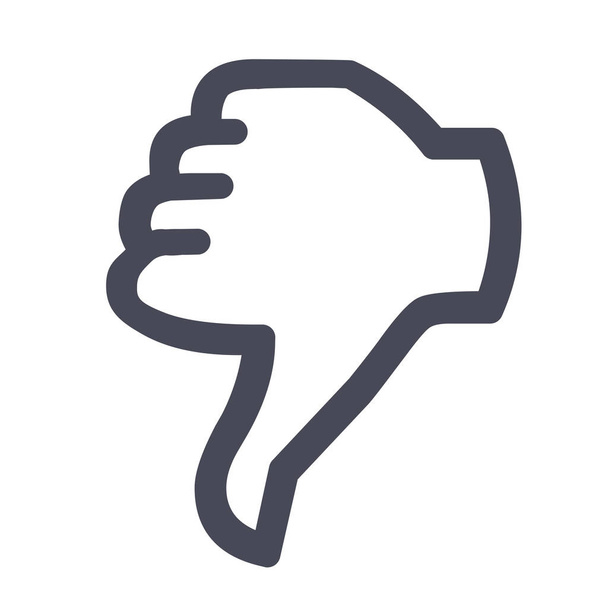 dislike down thumbs icon in Solid style - Vektor, obrázek