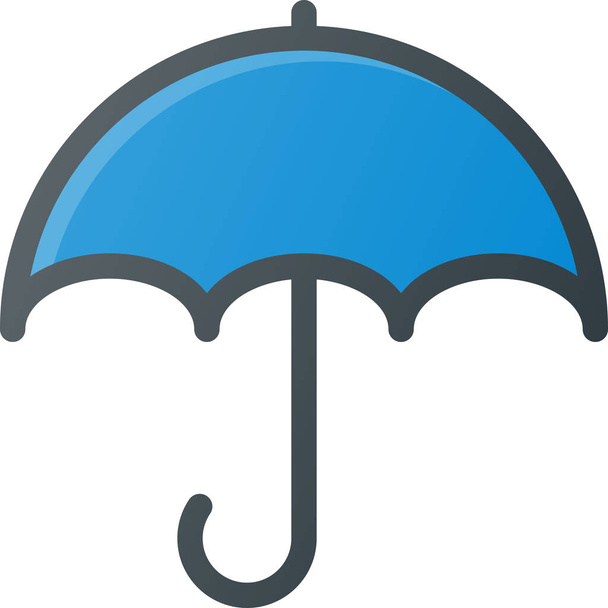 Regenschirm-Symbol im Stil ausgefüllter Umrisse schützen - Vektor, Bild