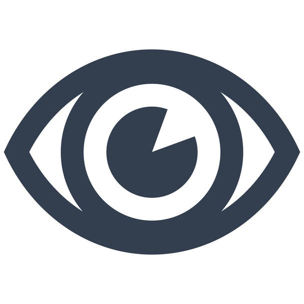 icono del ojo de seguridad de seguridad en estilo sólido - Vector, Imagen