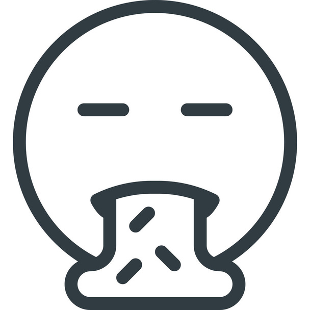 emoji emote emotikon ikona w zarysie stylu - Wektor, obraz
