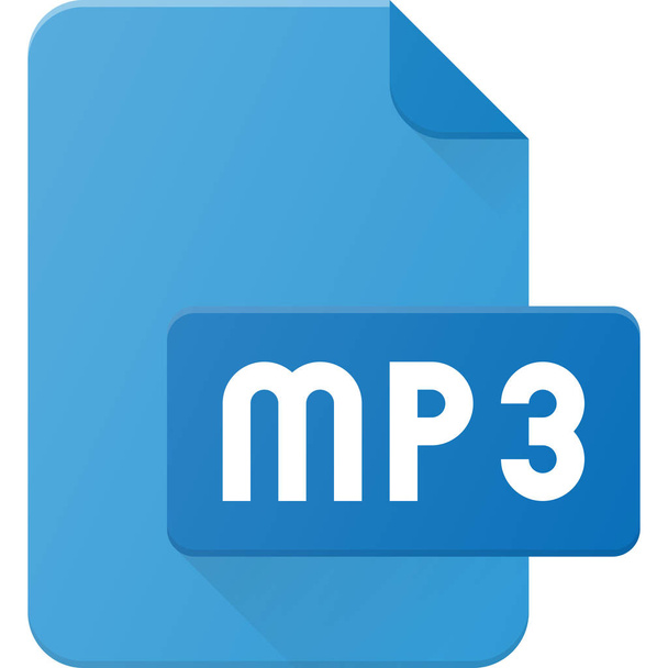 file audio icona mp3 in stile piatto - Vettoriali, immagini