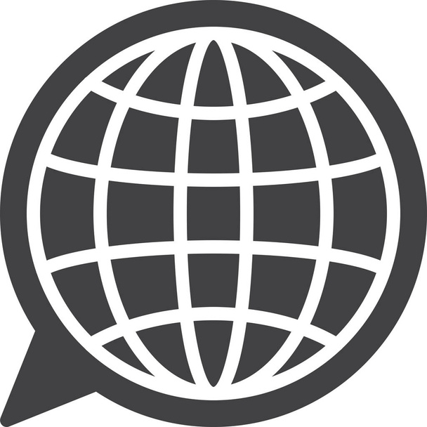 globo burbuja icono del idioma - Vector, imagen