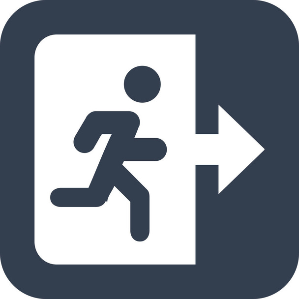 Дверные люди, бегущие по иконе в стиле Фредди - Вектор,изображение