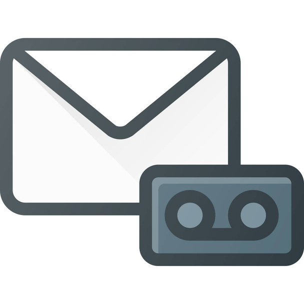 e-mail boríték ikon kitöltése körvonalazott stílusban - Vektor, kép
