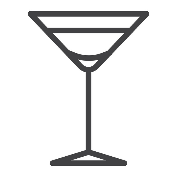 glass martini cocktail icon - Vector, imagen