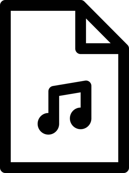 icona del file del documento audio in stile Outline - Vettoriali, immagini