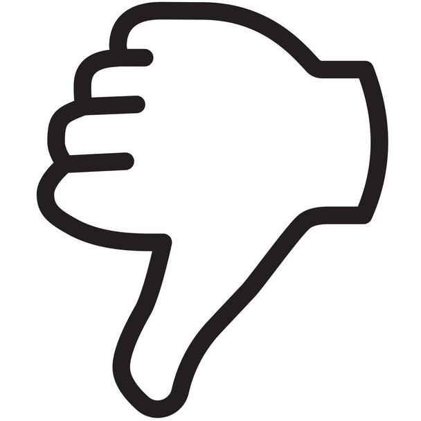 dislike down thumbs icon in Outline style - Vektor, obrázek