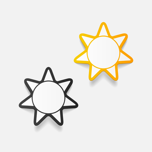 realistický grafický prvek: slunce - Vektor, obrázek