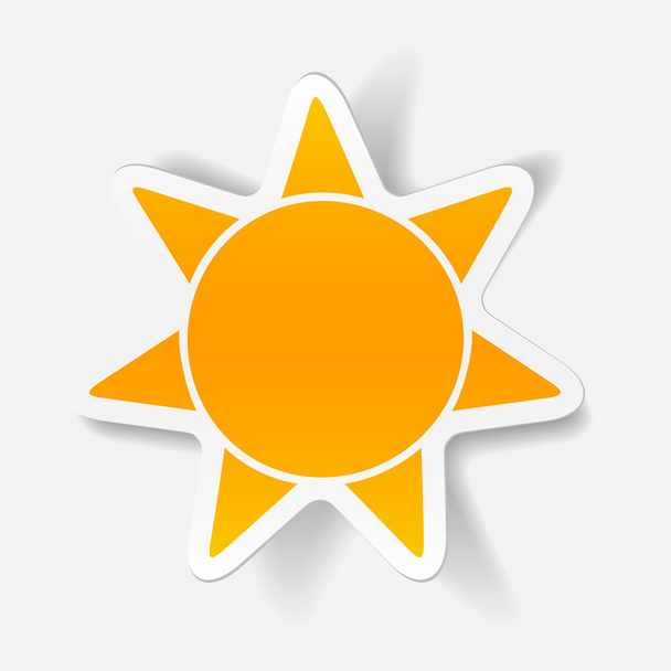 элемент реалистичного дизайна: солнце
 - Вектор,изображение