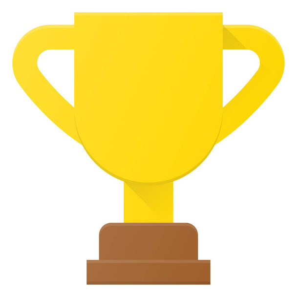 award cup eerste pictogram in platte stijl - Vector, afbeelding