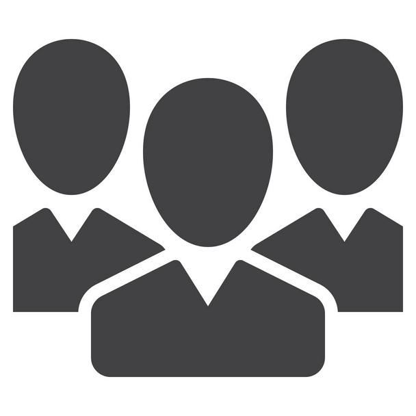 crowd people staff icon - Vector, Image