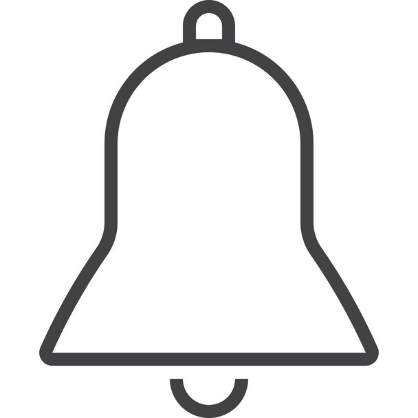 alarme sino handbell ícone em estilo esboço - Vetor, Imagem